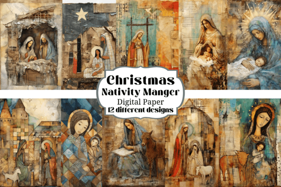 12 Christmas Nativity Manger Backgrounds for Your Holiday Crafts