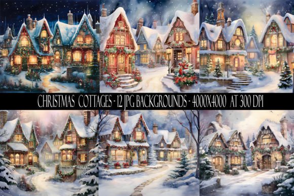 Christmas Cottage Backgrounds: A Cozy Digital Toolkit for Holiday Creations