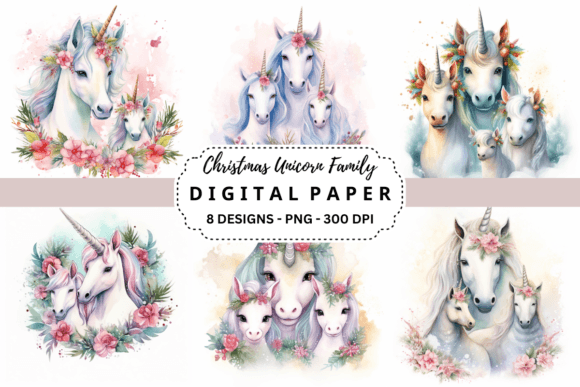 Christmas Unicorn Family Backgrounds: A Designer's Guide to Festive Magic