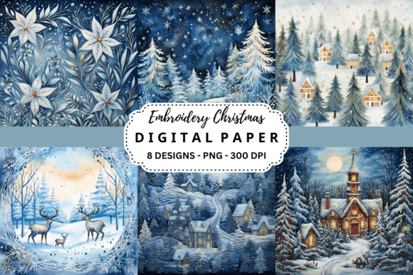 Elevate Your Holiday Crafts with Embroidery Christmas Backgrounds