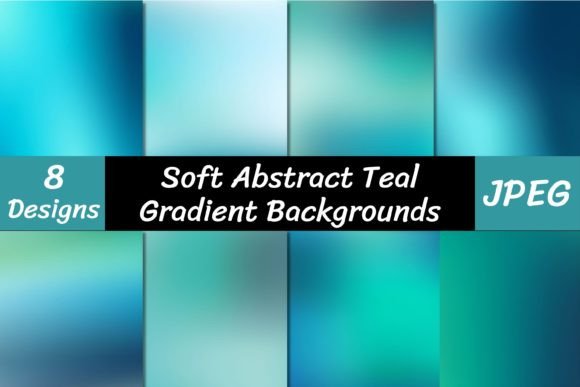 Elevate Your Projects with Soft Abstract Teal Gradient Backgrounds