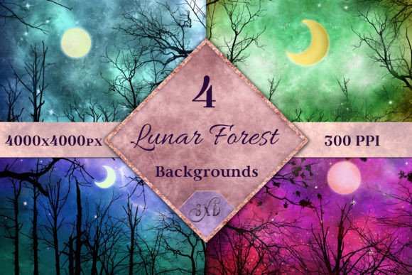 Enchanting Visuals: Leveraging Lunar Forest Backgrounds