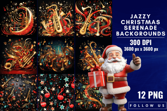 Jazzy Christmas Serenade Backgrounds: A Groovy Holiday Vibe