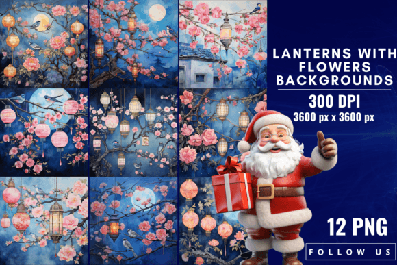 Lanterns with Flowers Backgrounds: A Guide to Luminous Design