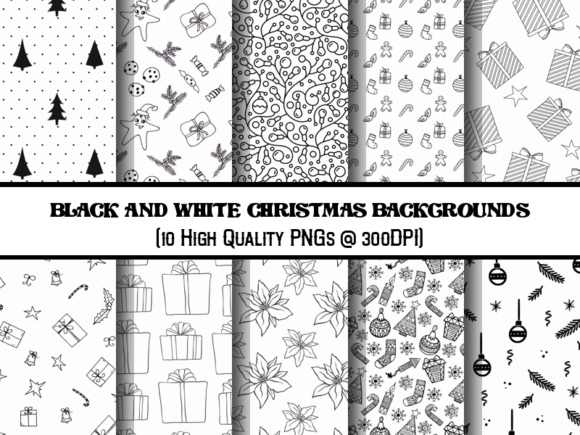 Monochrome Magic: Styling with Black and White Christmas Backgrounds