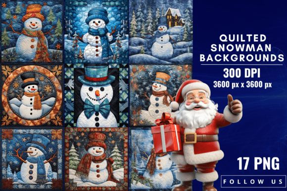 Quilted Snowman Backgrounds: Crafting a Cozy Winter Vibe
