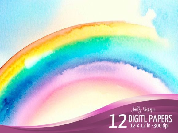 Rainbow in a Clear Sky: Vibrant Backgrounds for Modern Design