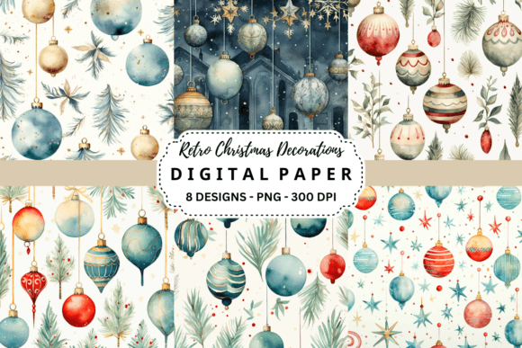 Retro Christmas Decorations Backgrounds: Your Holiday Design Toolkit