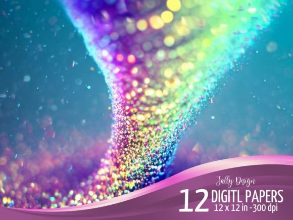 Spark Creativity with Rainbow Glitter Tornado Backgrounds