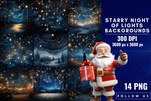 Starry Night of Lights Backgrounds: A Celestial Canvas for Designers