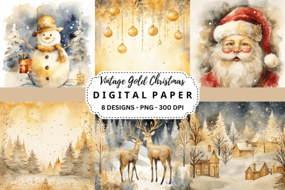 Transform Your Holiday Projects with Vintage Gold Christmas Backgrounds