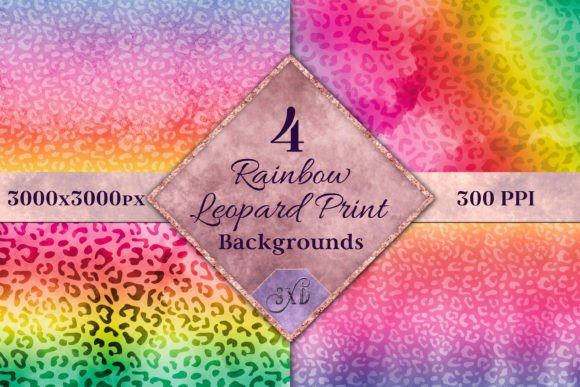 Unleashing Vibrant Energy with Rainbow Leopard Print Backgrounds