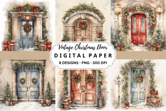 Unlocking Holiday Nostalgia with Vintage Christmas Door Backgrounds