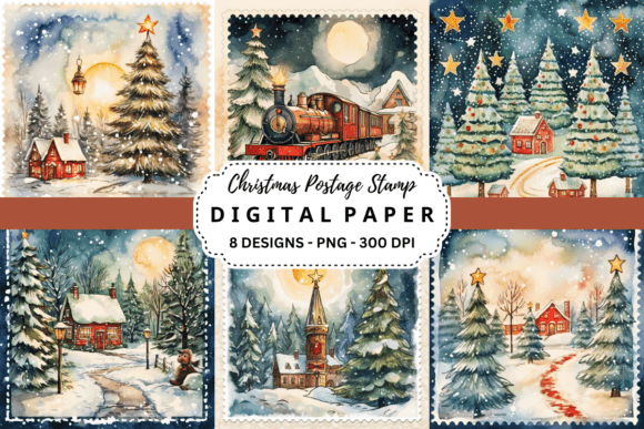 Unwrapping Creativity: The Charm of Christmas Postage Stamp Backgrounds