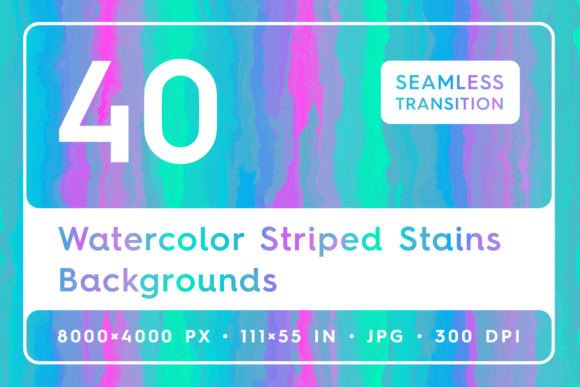 Watercolor Striped Stains Backgrounds: A Designer's Toolkit