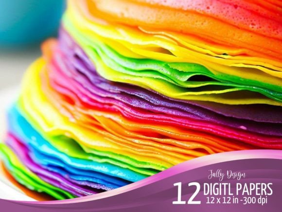 Whimsical Design: The Allure of Rainbow Crepes Backgrounds